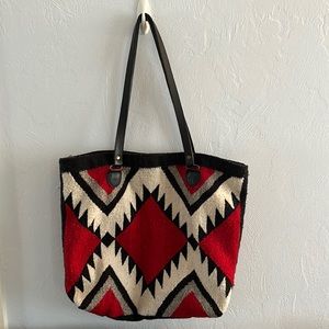 NWOT MZ Made Wool Shoulder tote bag